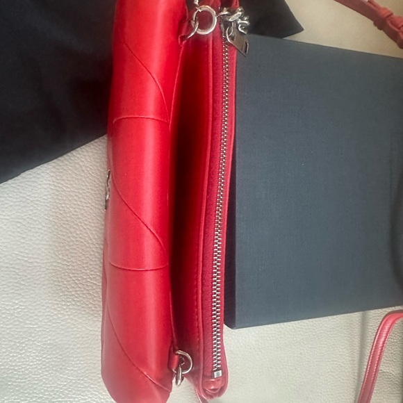 YSL red lambskin Medium Jamie bag- with gunmetal hardware - Picture 2 of 7